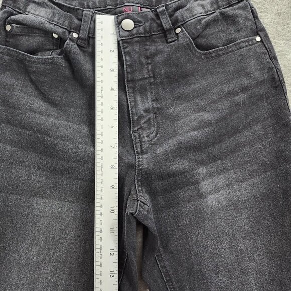 NOBO Jean Womens 3 Black Girlfriend Stretch  Flare Wide Leg Black - Picture 6 of 13